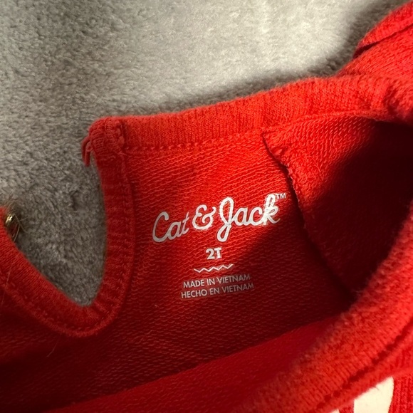 Cat & Jack Vibrant Red Toddler Sweatshirt - Picture 5 of 5